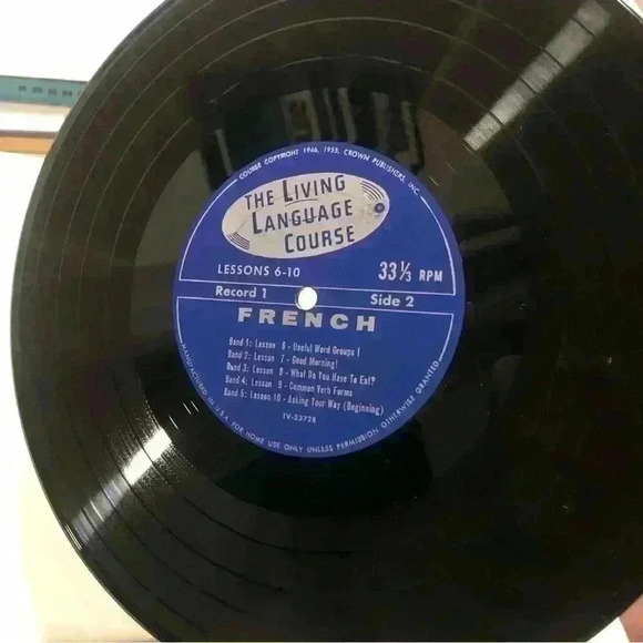 1955 The Living Language Course French lessons on 4 hifi 33 1/3 RPM Records - Picture 6 of 16